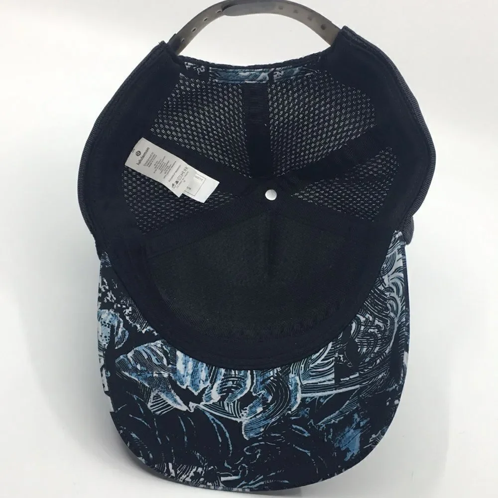 Lululemon Dash and Splash Cap II Baseball Cap with backstrap blue swirl OS